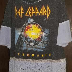 Def leppard,  one of a kind,  handmade T
